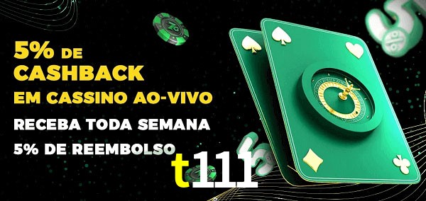 Promoções do cassino ao Vivo t111